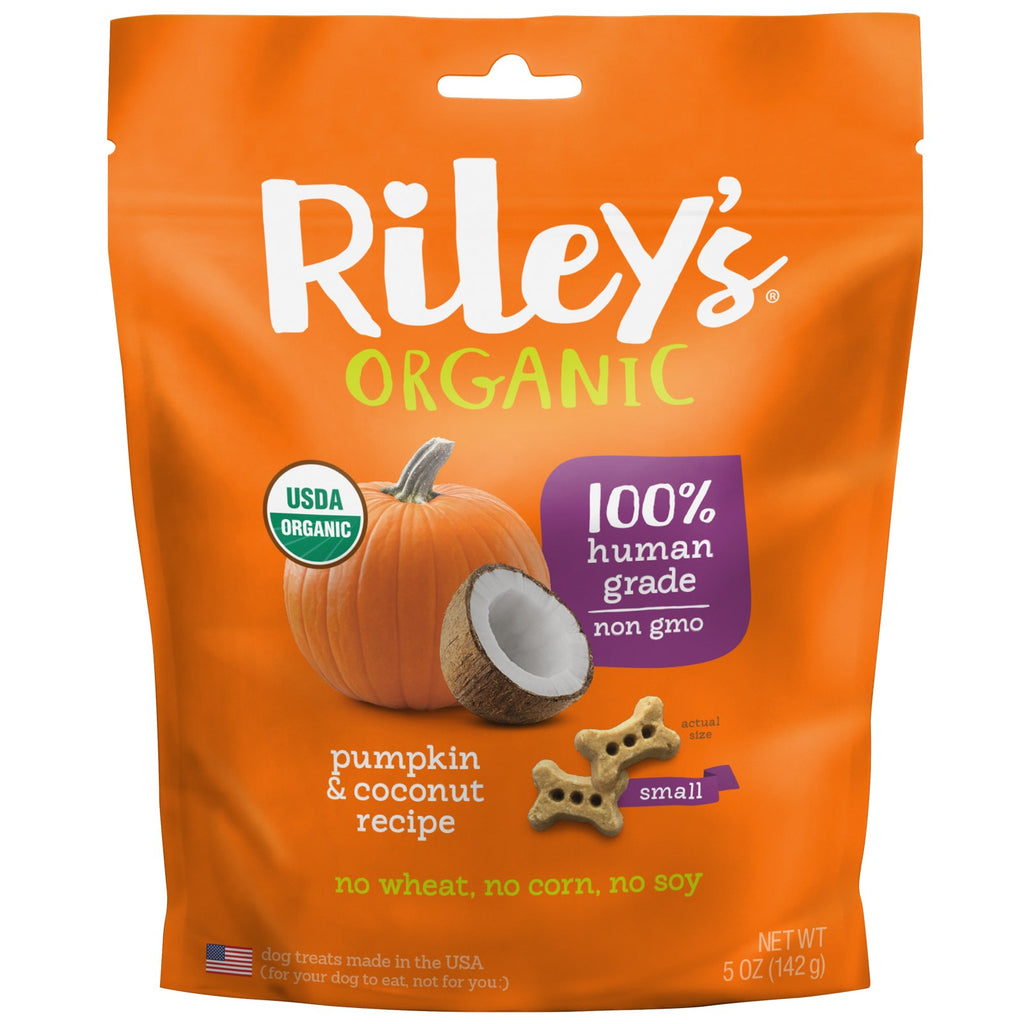 Riley'ss, Reţetă pentru câini, oase mici, dovleac şi nucă de cocos, 5 oz (142 g)