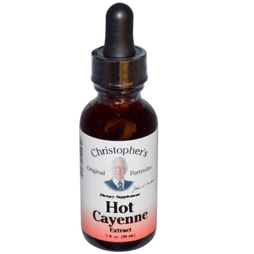 Christopher's Original Formulas, Hot Cayenne-Extrakt, 1 fl oz (30 ml)