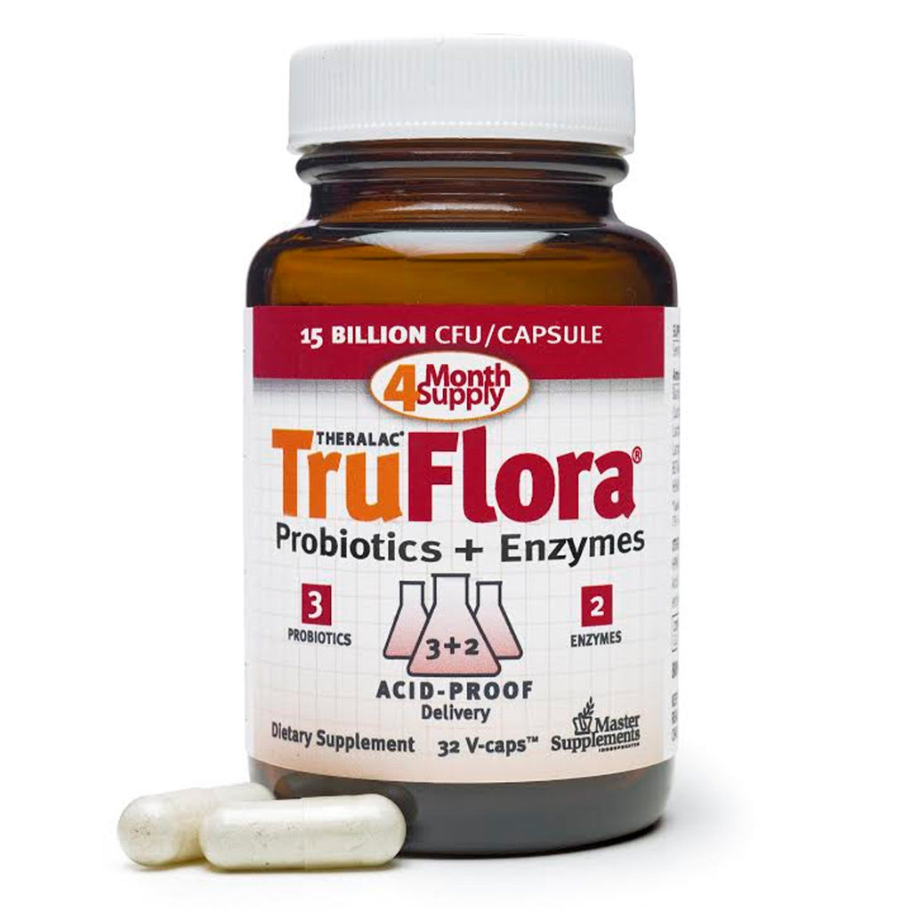 Master Supplements, TruFlora, Probiotics + Enzymes, 32 Vcaps