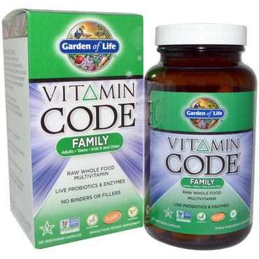 Garden of Life, Vitamin Code, Famille, 120 gélules végétariennes