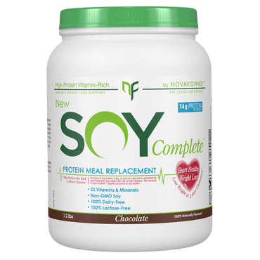 NovaForme, Soy Complete Protein Weight Loss Meal Replacement, Chocolate, 1.2 lbs