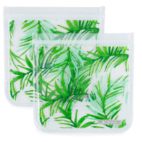 Full Circle, ZipTuck, Reusable Sandwich Bags, Palm Leaves, 2 Bags