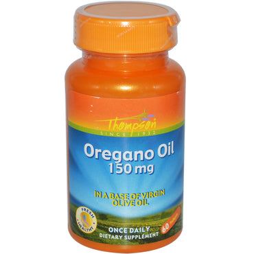 Thompson, Oregano Oil, 150 mg, 60 Softgels