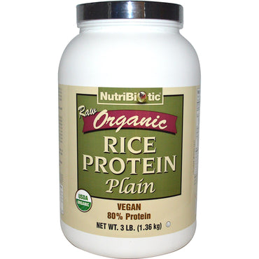 NutriBiotic, Raw  Rice Protein, Plain, 3 lbs (1.36 kg)
