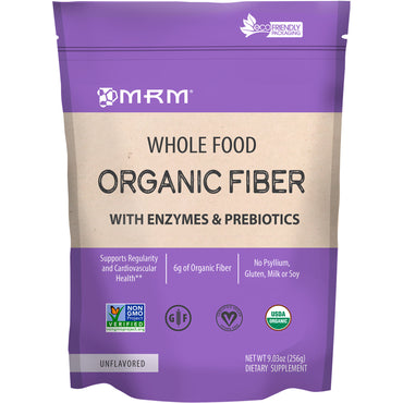 MRM, Whole Food,  Fiber with Enzymes and Prebiotics, Unflavored, 9.3 oz (256 g)