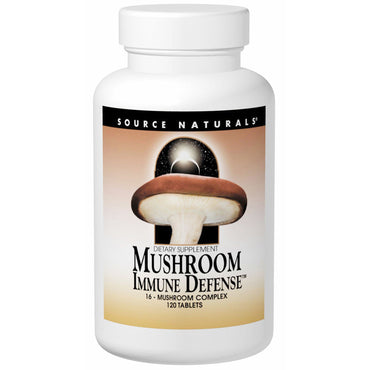 Source Naturals, Mushroom Immune Defense, 16-Mushroom Complex, 120 Tablets