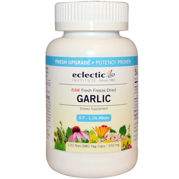 Eclectic Institute, ajo, 550 mg, 120 cápsulas vegetales sin OGM