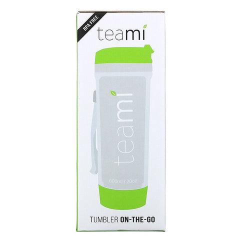 Teami แก้วน้ำแบบพกพา สีเขียว 20 ออนซ์ (600 มล.)