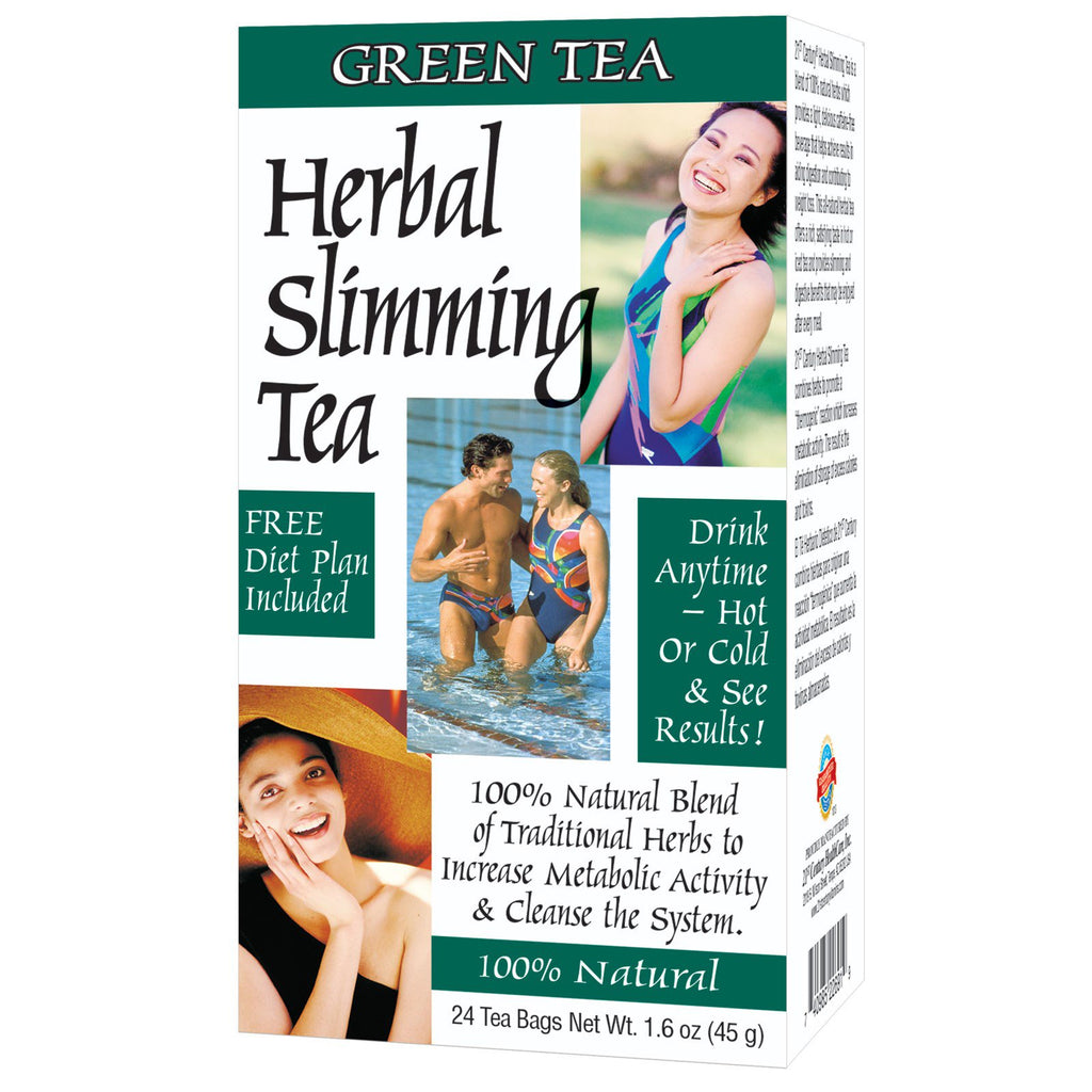 21st Century, Herbal Slimming Tea, Green Tea, 24 Tea Bags, 1.6 oz (45 g)
