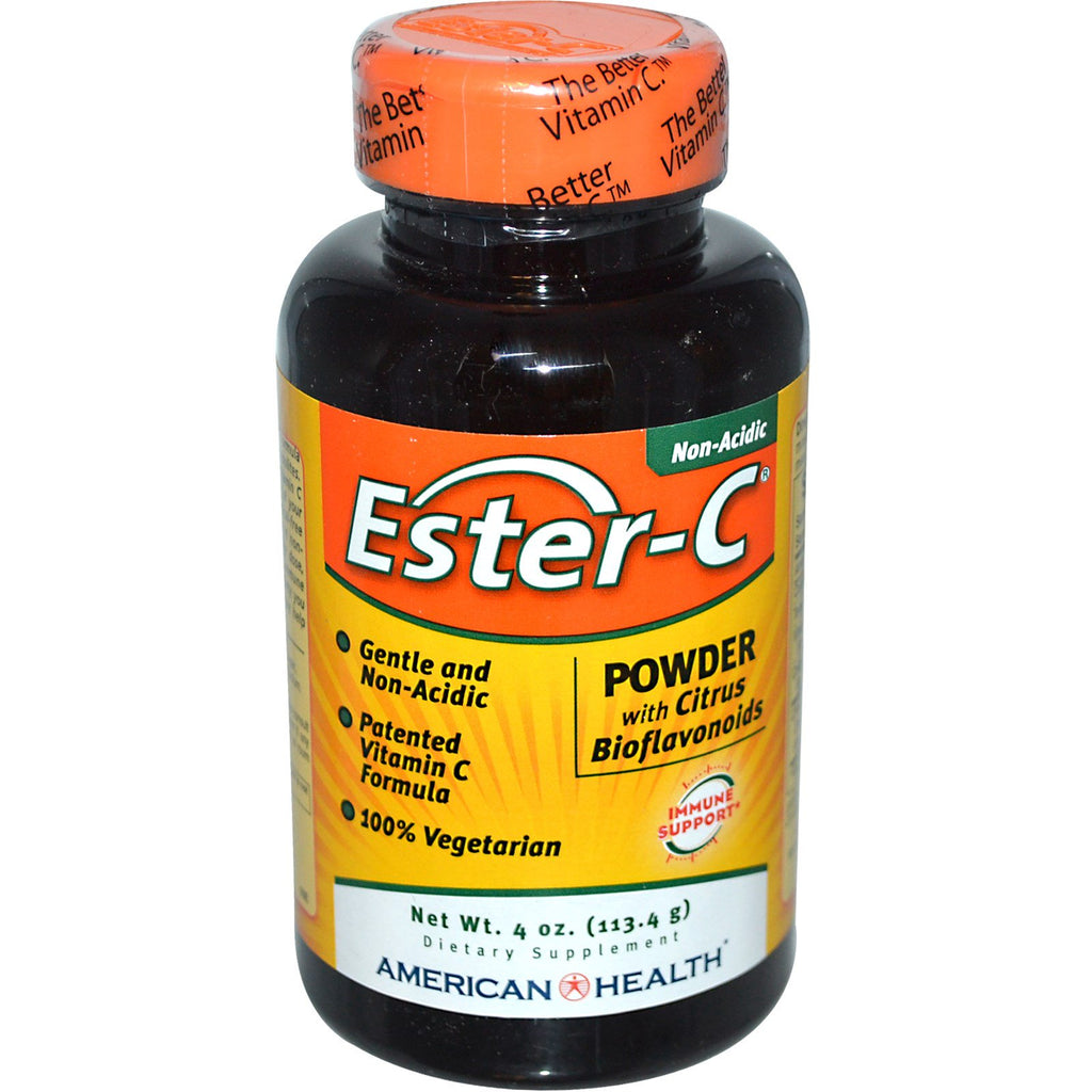 American Health, Ester-C, אבקה עם הדרים ביופלבנואידים, 4 אונקיות (113.4 גרם)