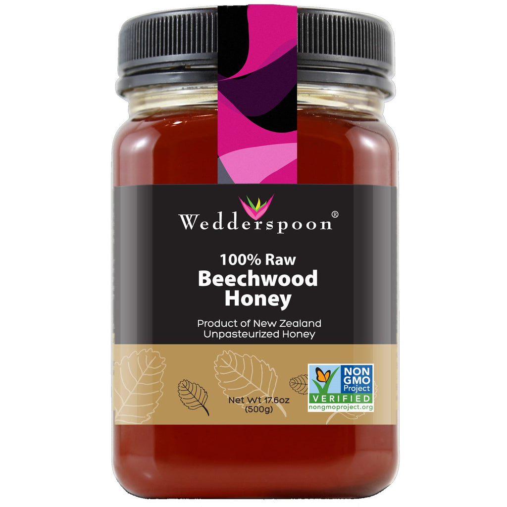 Wedderspoon, miele di faggio grezzo al 100%, 500 g (17,6 once)