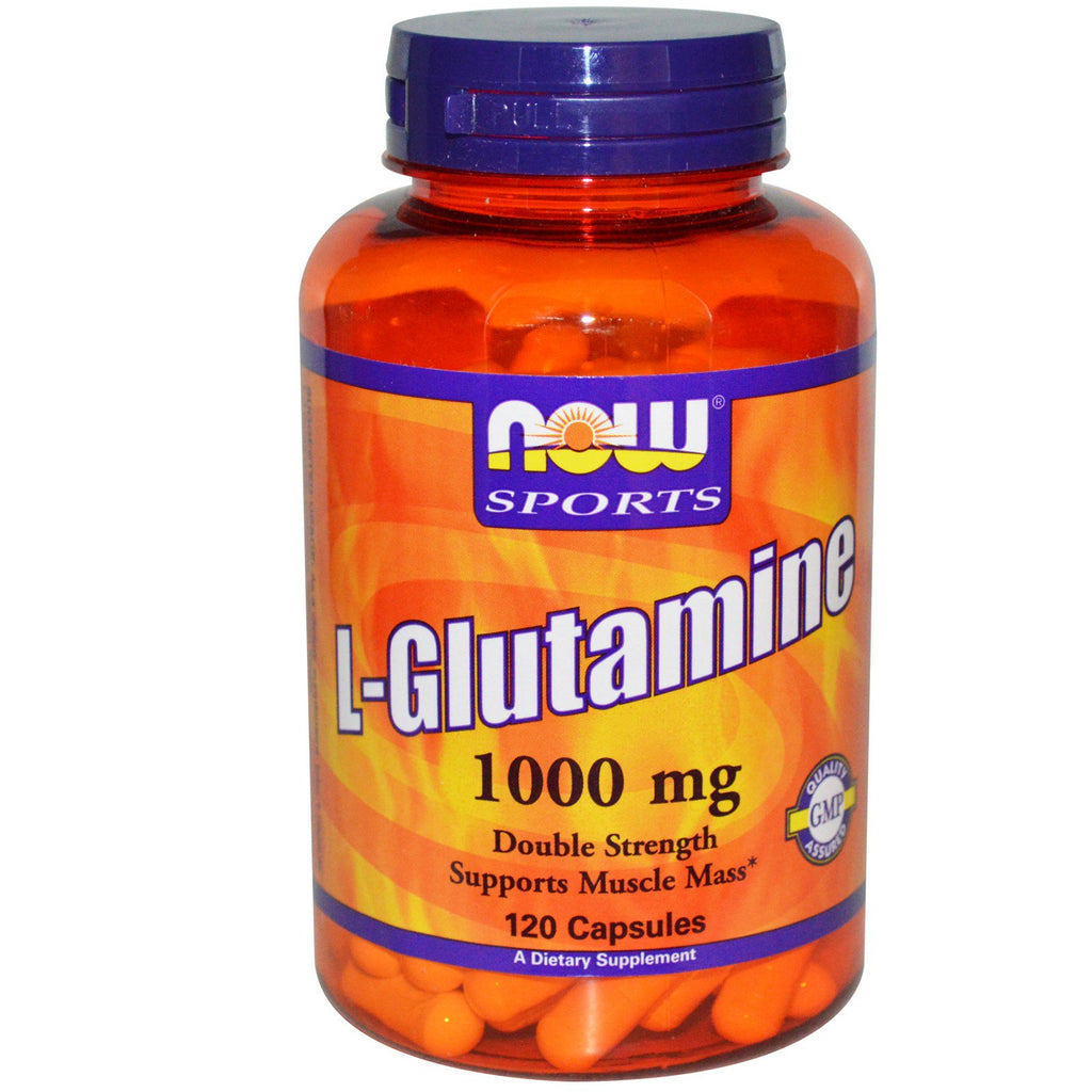 Now Foods, L-glutamină, putere dublă, 1.000 mg, 120 capsule