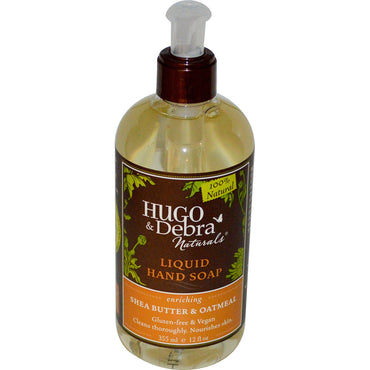 Hugo Naturals, flytende håndsåpe, sheasmør og havregryn, 12 fl oz (355 ml)