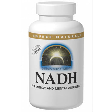 Source Naturals, NADH, menthe poivrée sublinguale, 10 mg, 10 comprimés
