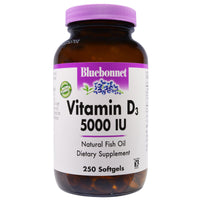 Bluebonnet Nutrition, Vitamin D3, 5000 IU, 250 Softgels