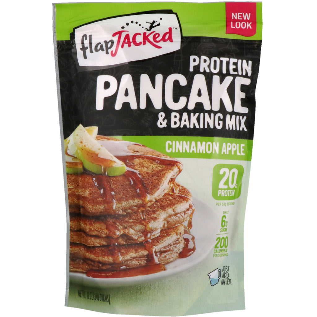 FlapJacked, Protein Pancake & Baking Mix, Cinnamon Apple, 12 oz (340 g)