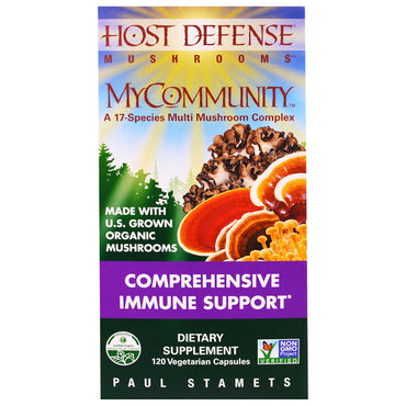 Fungi Perfecti, Host Defense, MyCommunity, 120 Veggie Caps