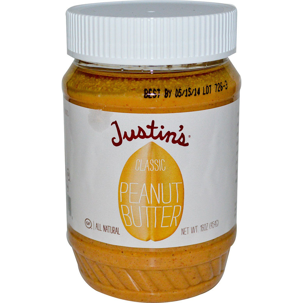 Justin's Nut Butter, زبدة الفول السوداني الكلاسيكية، 16 أونصة (454 جم)