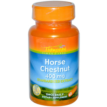 Thompson, Horse Chestnut, 400 mg, 60 Capsules