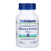 Life Extension, Standardized European Bilberry Extract, 100 mg, 90 Vegetarian Capsules