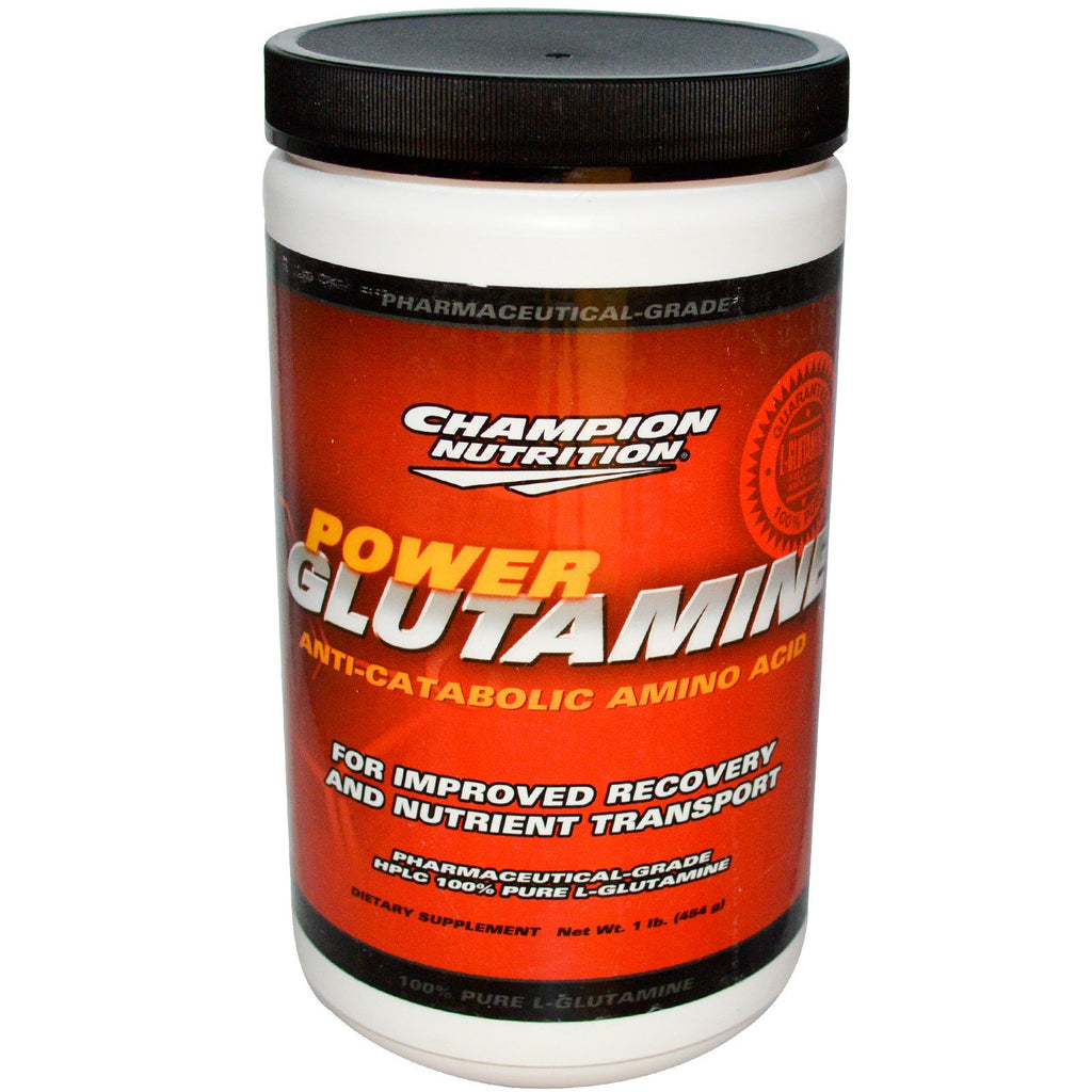 Champion Nutrition, Power Glutamine, aminoacid anticatabolic, 1 lb (454 g)