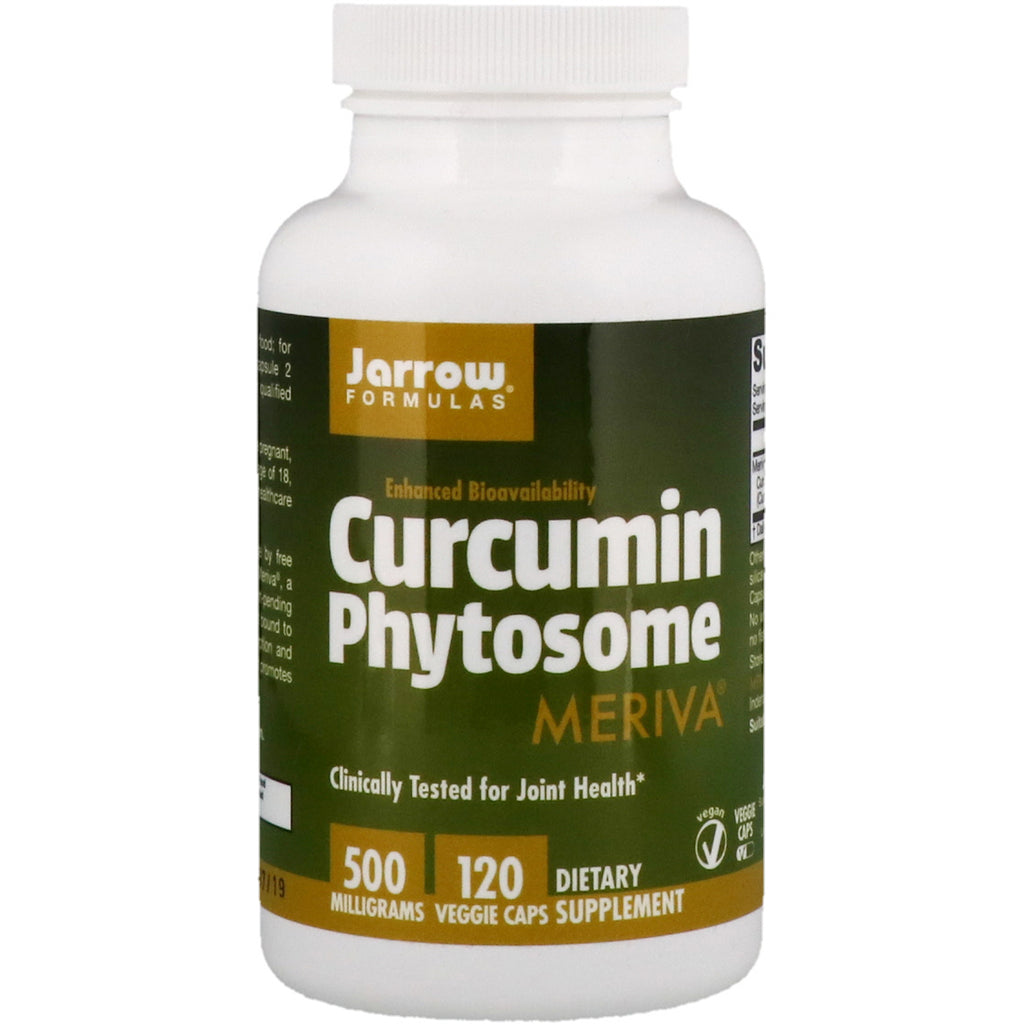 Jarrow Formulas, phytosome de curcumine, Meriva, 500 mg, 120 gélules végétariennes