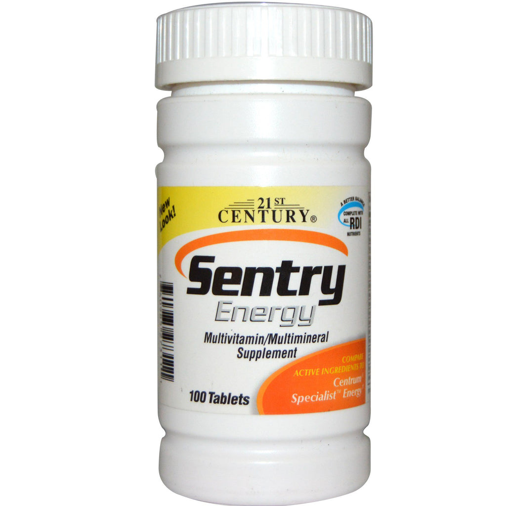xXI wiek, Sentry Energy, suplement multiwitaminowo-wielomineralny, 100 tabletek