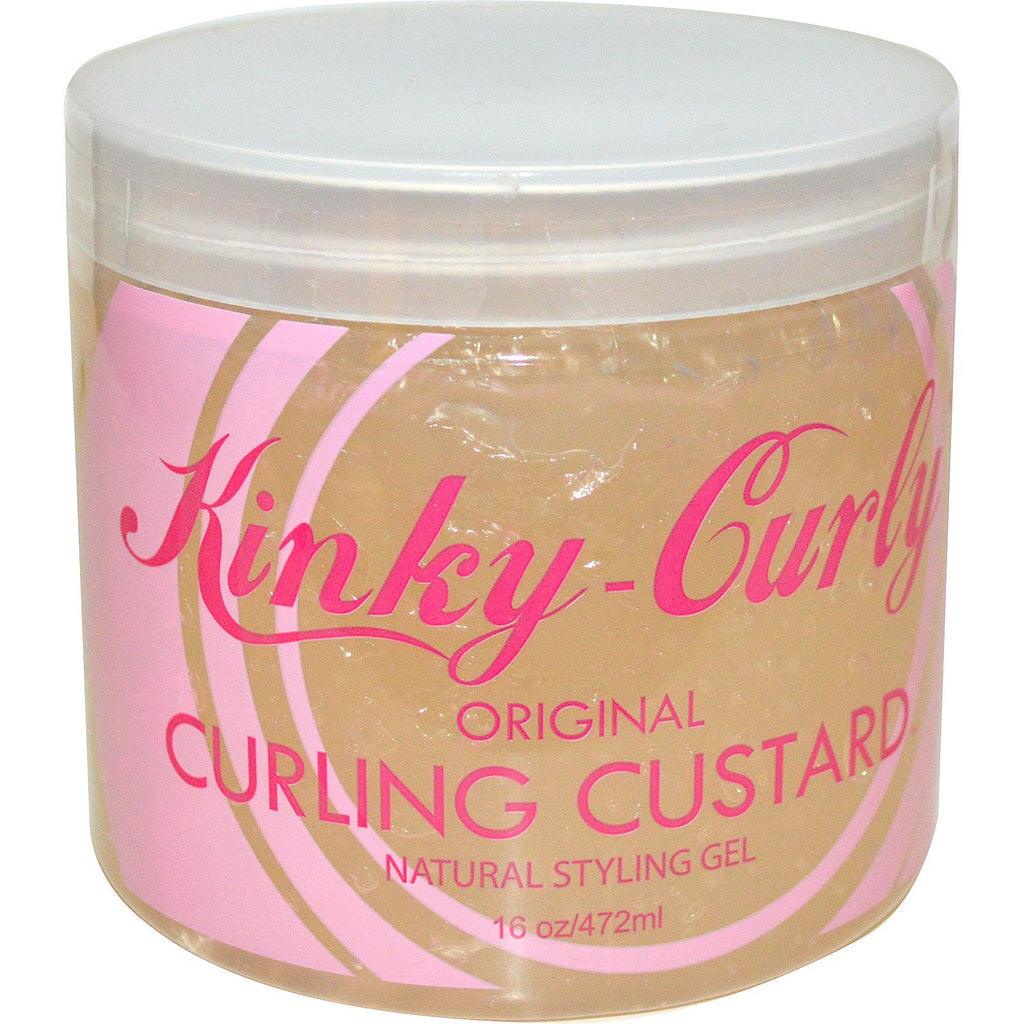 Kinky-Curly, 오리지널 컬링 커스터드, 내추럴 스타일링 젤, 472ml(16oz)