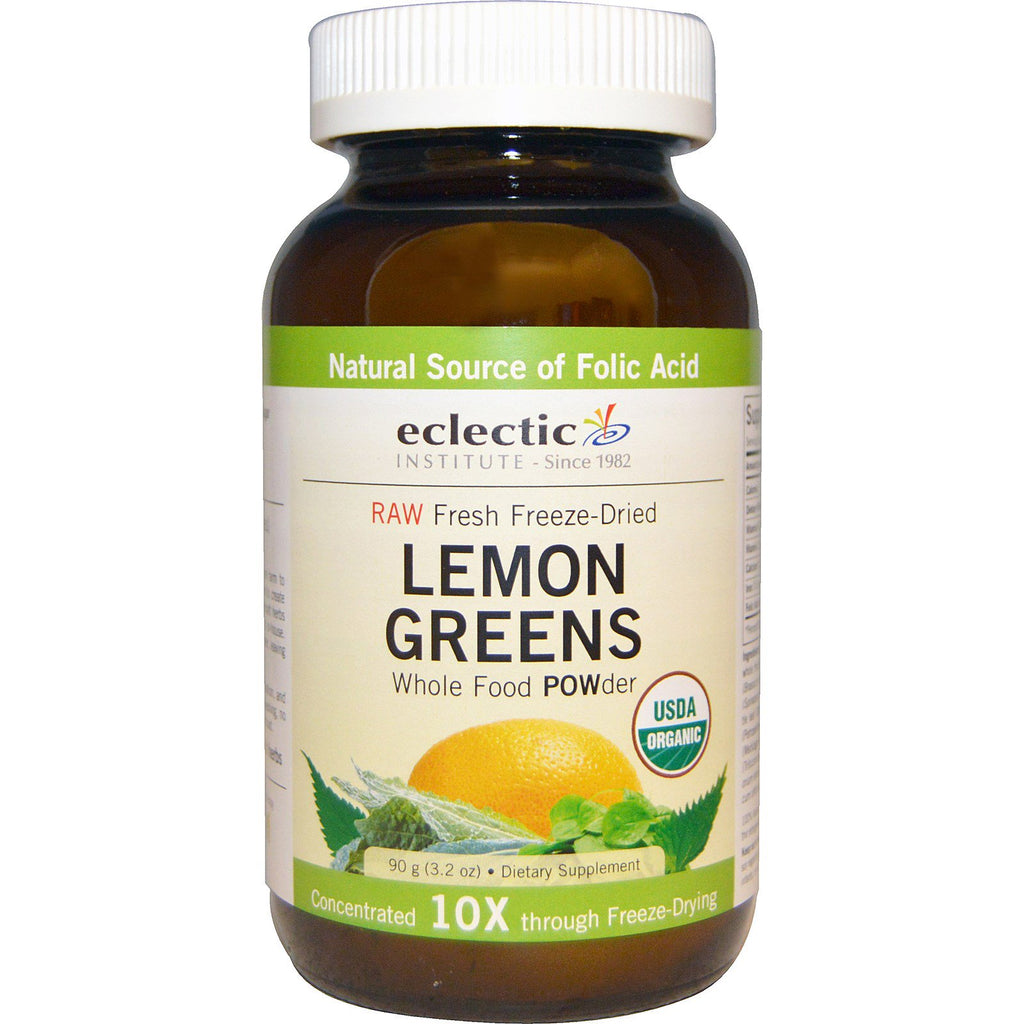 Eclectic Institute, Lemon Greens Whole Food IN POLVERE, 3,2 once (90 g)
