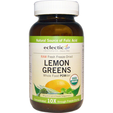 Eclectic Institute, Poudre d'aliments entiers Lemon Greens, 3,2 oz (90 g)