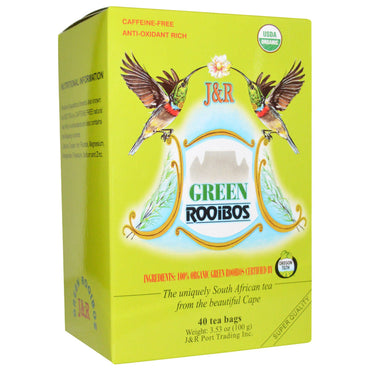 Port Trading Co.,  Green Rooibos, Caffeine-Free, 40 Tea Bags, 3.53 oz (100 g)
