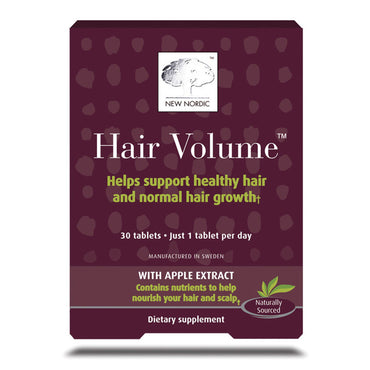 New Nordic US Inc Hair Volume With Apple Extract 30 Tablets