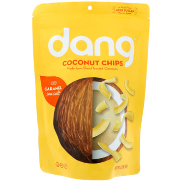 Dang Foods LLC, Chips de nucă de cocos, sare de mare caramel, 3,17 oz (90 g)