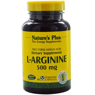 Nature's Plus, L-Arginina, 500 mg, 90 capsule vegetale