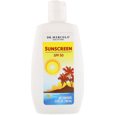 Dr. Mercola, sunn hud, solkrem, SPF 50, 5,4 fl oz (160 g)