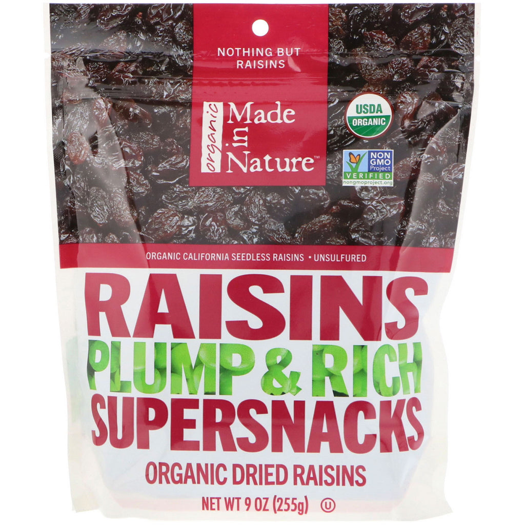 Fabriqué dans la nature, Raisins secs, Supersnacks dodus et riches, 9 oz (255 g)