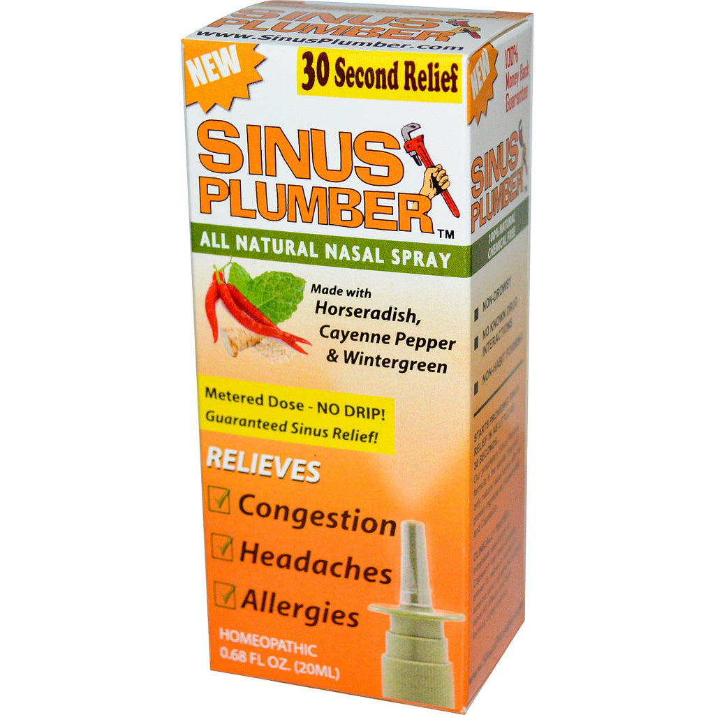 Greensations, Instalator sinus, spray nazal natural, 0,68 fl oz (20 ml)