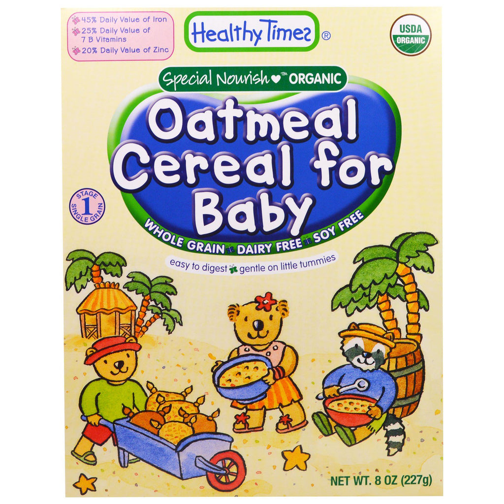 Cereal Healthy Times para aveia para bebês 227 g (8 onças)