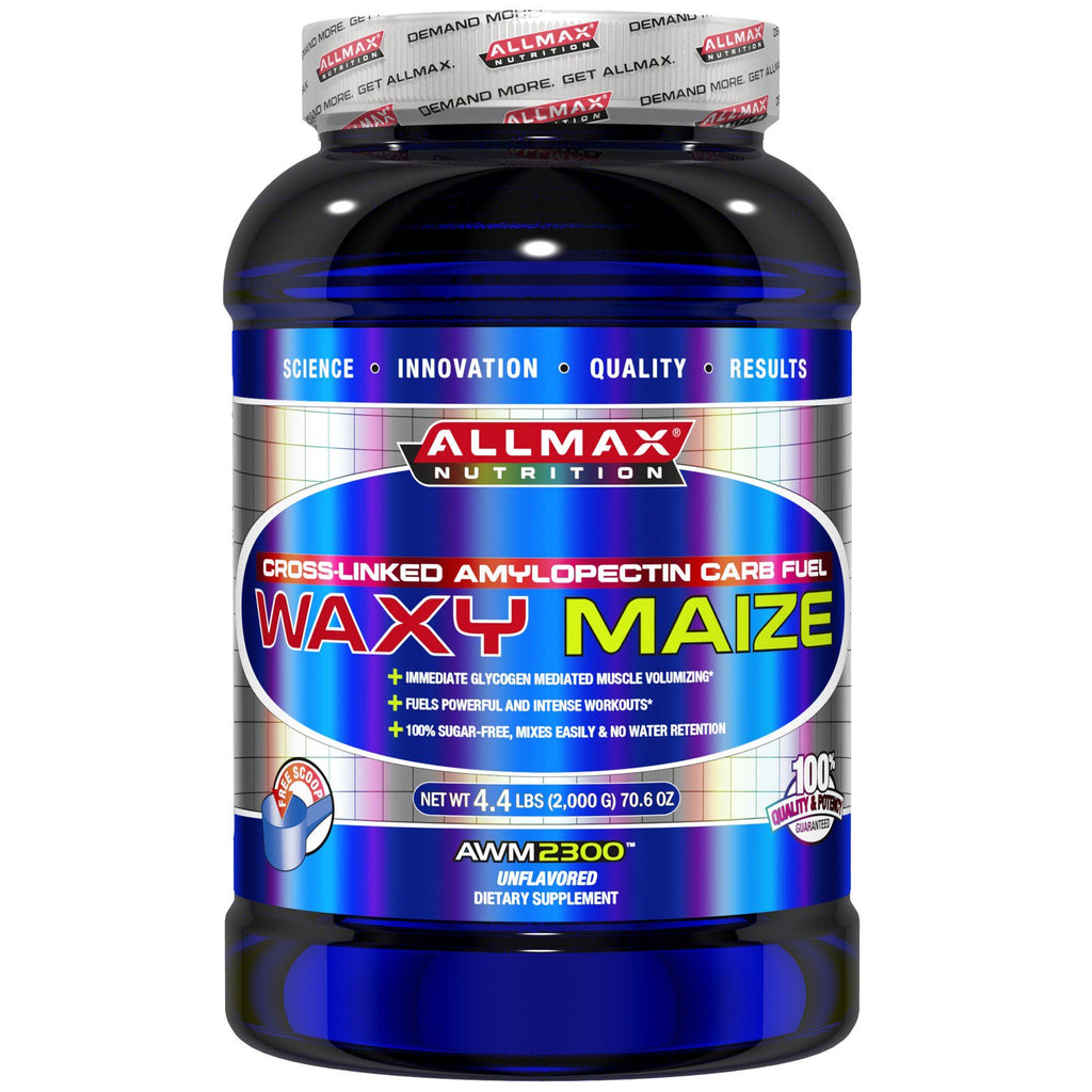 ALLMAX Nutrition, Waxy Maize, Cross-Linked Amylopectin Carb Fuel, Unflavored, 70.6 oz (2,000 g)