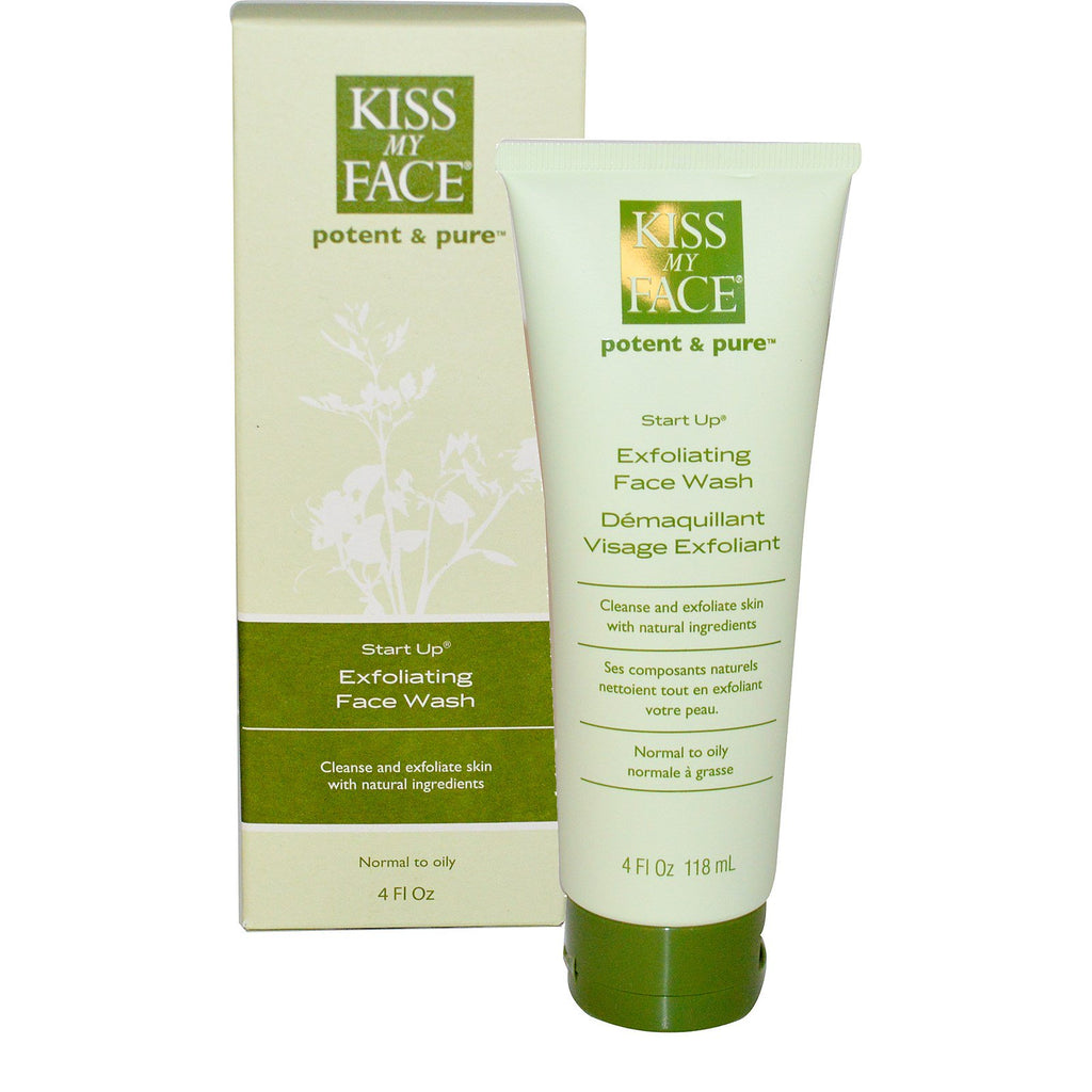 Kiss My Face, Start Up, limpiador facial exfoliante, 4 fl oz (118 ml)