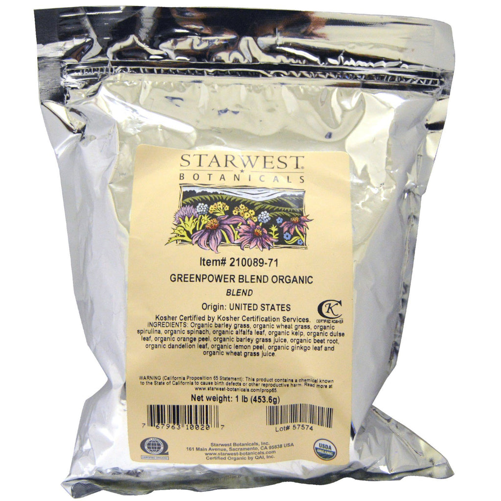 Starwest Botanicals, mélange Greenpower, 1 lb (453,6 g)