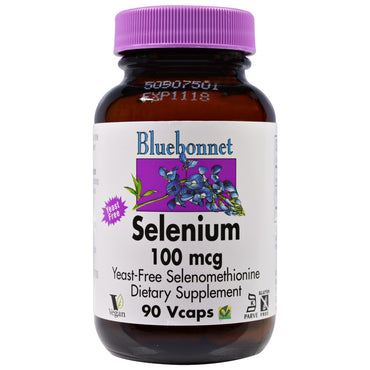 Bluebonnet Nutrition, السيلينيوم، 100 ميكروجرام، 90 كبسولة نباتية