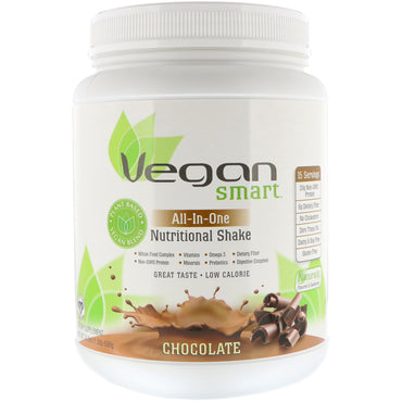 VeganSmart, オールインワン栄養シェイク、チョコレート、24.3 オンス (690 g)