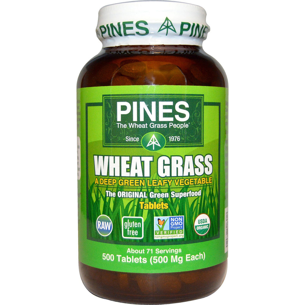 Pines International, ウィートグラス、500 mg、500 錠