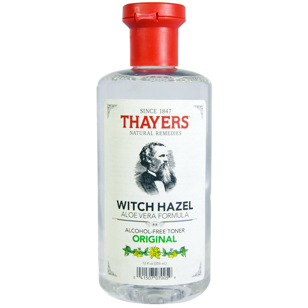 Thayers, Witch Hazel, สูตรว่านหางจระเข้, โทนเนอร์ไร้แอลกอฮอล์, Original, 12 ออนซ์ (355 มล.)