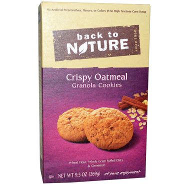 Tilbage til naturen, Granola Cookies, sprøde havregryn, 9,5 oz (269 g)