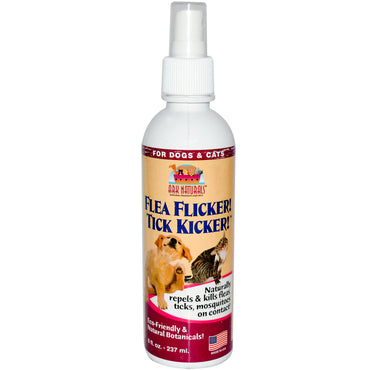 Ark Naturals, ¡Parpadeo de pulgas! Tick ​​Kicker!, Para perros y gatos, 8 fl oz (237 ml)