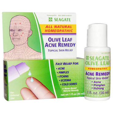 Seagate, Remède contre l'acné à la feuille d'olivier, 1 fl oz (30 ml)