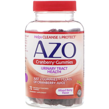 Azo, Cranberry-Gummis, gemischter Beerengeschmack, 72 natürlich aromatisierte Gummis