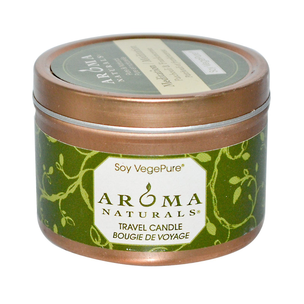 Aroma Naturals, Soy VegePure, Rejselys, Meditation, Patchouli & Frankincense, 2,8 oz (79,38 g)